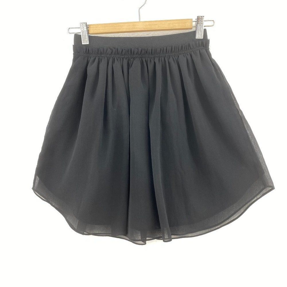 TALULA A Line Flare Black Skirt
